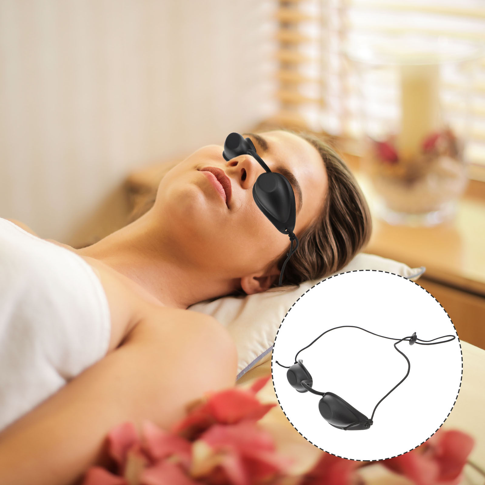 Light Therapy Glasses - Safety Goggles Ipl Eye Patch Red