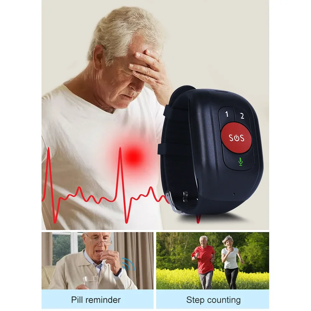 Elderly 4G LTE SOS Watch GPS T - Fall Detection Watch 리뷰 및 가격