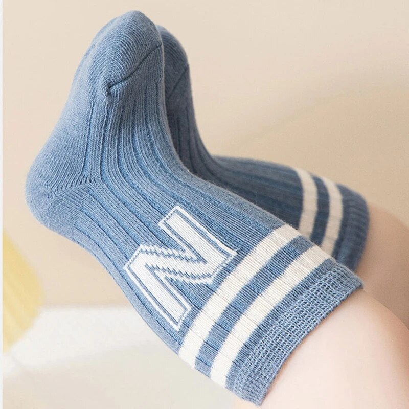 3 Pairs Baby Letter Socks Knit - Baby Sock Oximeter 리뷰 및 가격