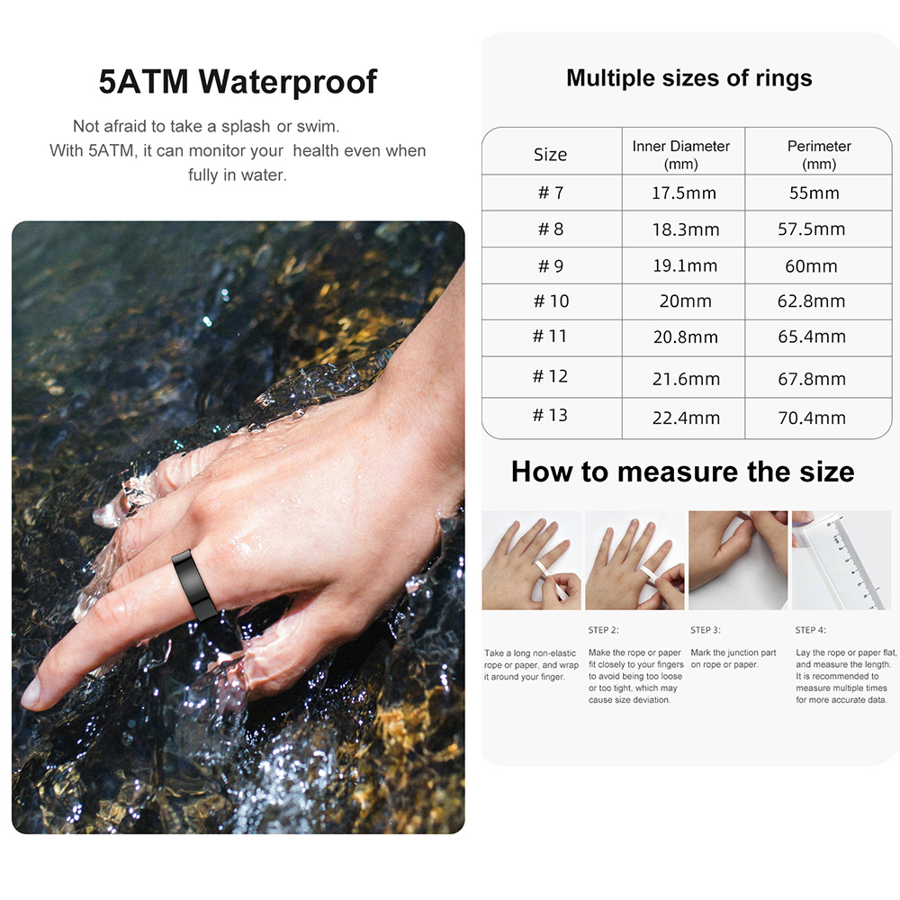 R09 Stainless Steel Smart Ring - Temperature Ring Skin 리뷰 및 가격
