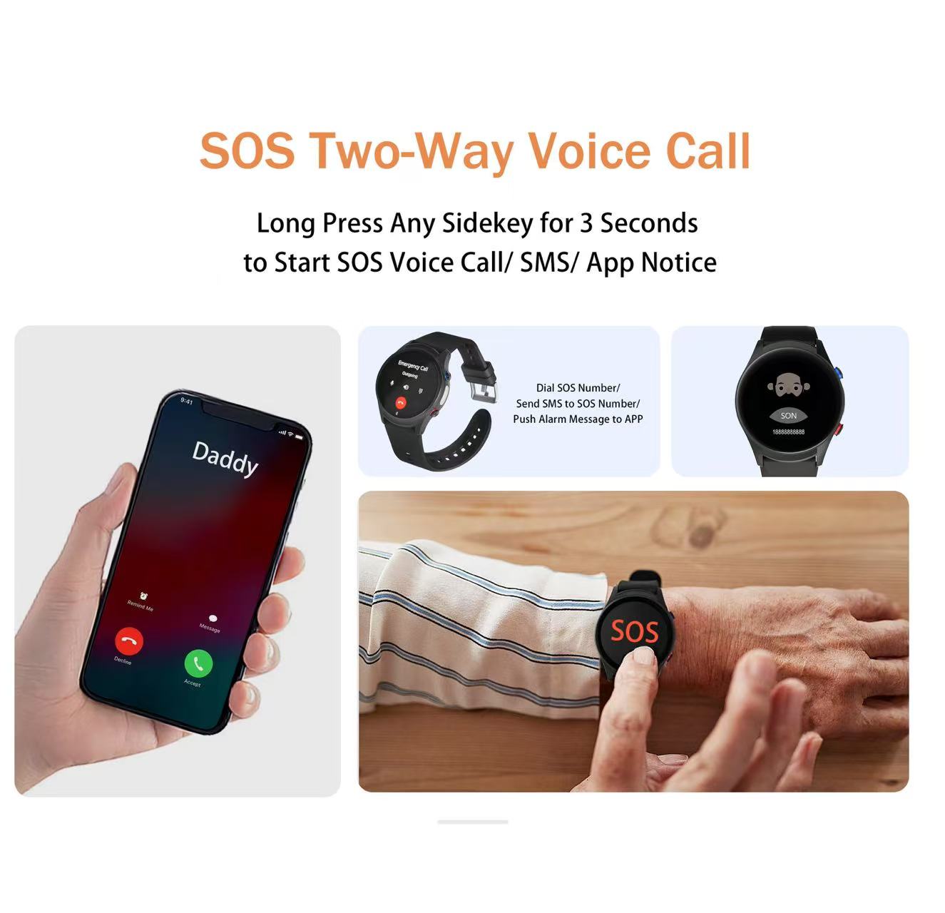 4G Elderly care smart watch Fa - Fall Detection Watch 리뷰 및 가격