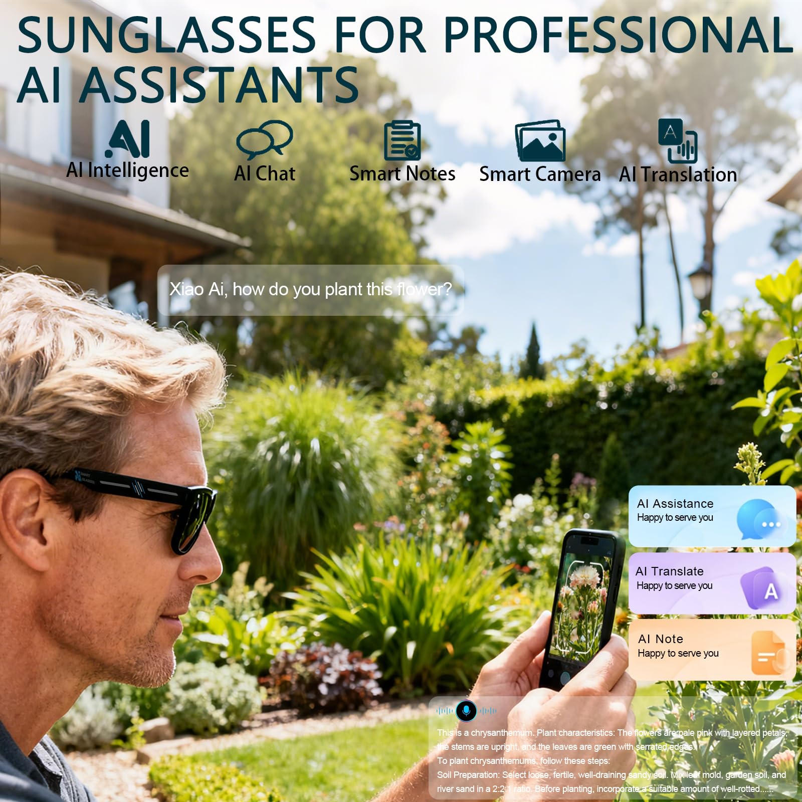 Black Smart Ai Glasses for Men - Smart Glasses Lens 리뷰 및 가격