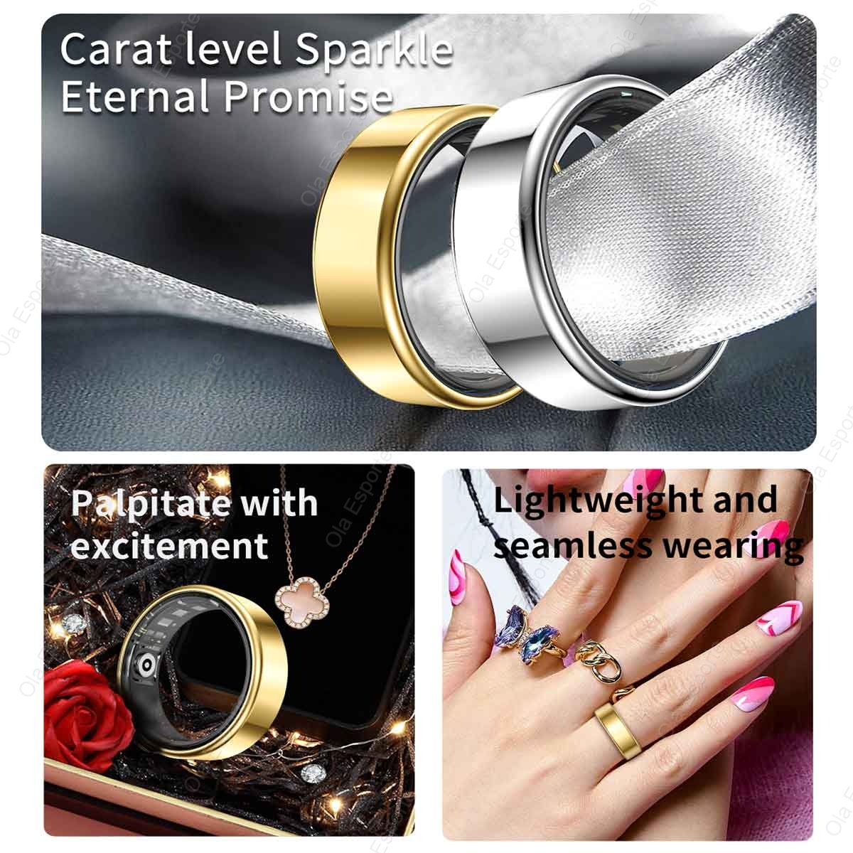 R09 Smart Ring Men Women with  - Temperature Ring Skin 리뷰 및 가격