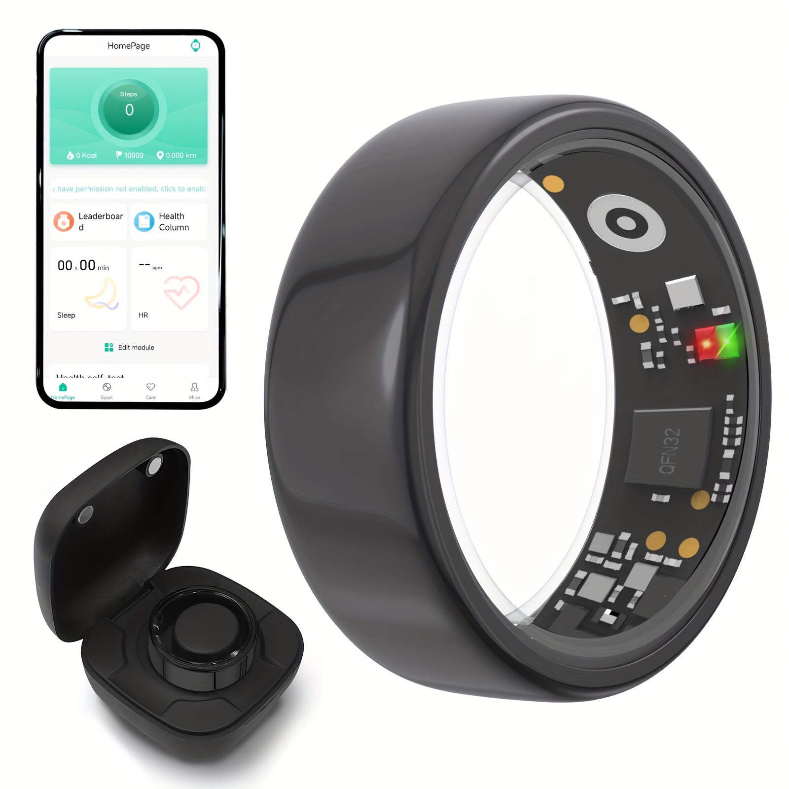 Smart Ring Men Women with Char - Temperature Ring Skin 리뷰 및 가격